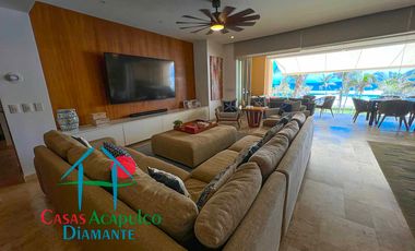 En exclusivo edificio. Depa de playa con terraza y vista frontal al mar