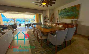 En exclusivo edificio. Depa de playa con terraza y vista frontal al mar
