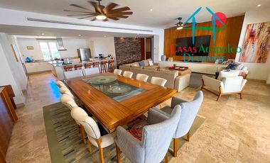 En exclusivo edificio. Depa de playa con terraza y vista frontal al mar