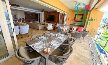 En exclusivo edificio. Depa de playa con terraza y vista frontal al mar