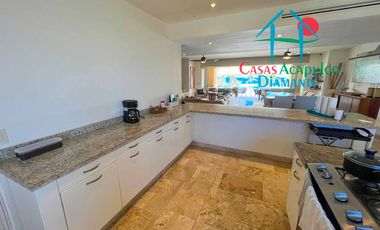 En exclusivo edificio. Depa de playa con terraza y vista frontal al mar