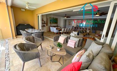 En exclusivo edificio. Depa de playa con terraza y vista frontal al mar