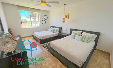 En exclusivo edificio. Depa de playa con terraza y vista frontal al mar