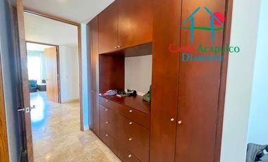 En exclusivo edificio. Depa de playa con terraza y vista frontal al mar