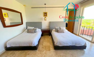 En exclusivo edificio. Depa de playa con terraza y vista frontal al mar