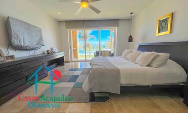 En exclusivo edificio. Depa de playa con terraza y vista frontal al mar