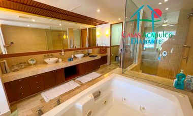 En exclusivo edificio. Depa de playa con terraza y vista frontal al mar