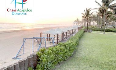 En exclusivo edificio. Depa de playa con terraza y vista frontal al mar