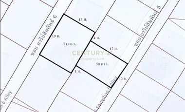 The plot of land is very beautiful! “Thru 2 Soi” 121 sq m. Soi Ari Samphan 5-6 Phahon Yothin Road, Rama 6, BTS Ari No.42-LA-67024