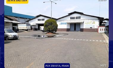 DIJUAL GUDANG PABRIK MARGOMULYO HGB PDAM TANAH LETTER L LUAS BESAR