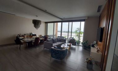 Samborondon, Se renta hermoso departamento 3 dormitorios amoblado con vista al rio