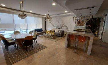 Samborondon, Renta de Hermoso Pent - House de 3 Dorm Amoblada en Edificio Moderno