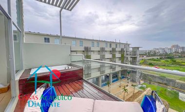 Depa en venta con terraza, jacuzzi privado y vista a las áreas comunes