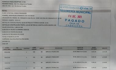 COCALCO CASA EN VENTA