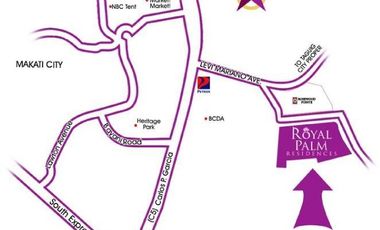 2 Bedroom Furnished with Parking For Sale Royal Palm Residences Acacia Estates Taguig City