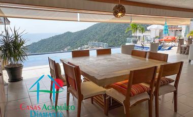 Casa en venta con alberca Infiniti privada, con jacuzzi, camastros, sombrillas y zona de asoleadero