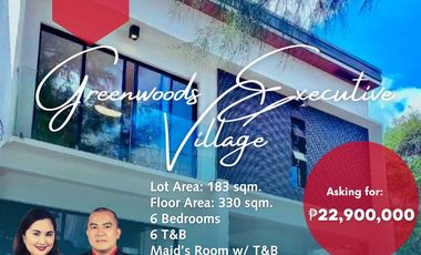 Flood Free Brand New Modern 6 Bedroom Home For Sale at Greenwoods Executive Village in Cainta