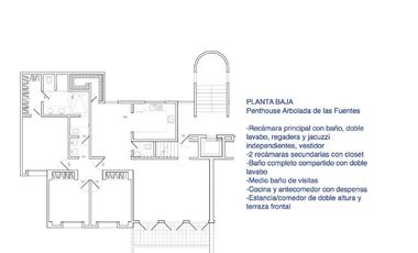 322 M2, PENTHOUSE 2 NIVELES, 3 CAJONES TECHADOS, FUENTES DE SATÉLITE
