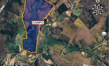 Se vende campo en sector de Paredones, 45,61há, cercano a Lago Vichuquén