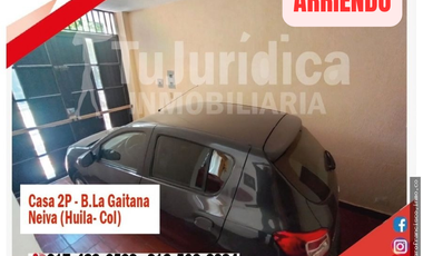 SE ARRIENDA ESPECTACULAR CASA COMERCIAL 2P - B. LA GAITANA - NEIVA (HUILA-COL)