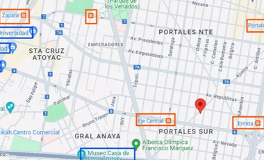 CASA EN VENTA EN PORTALES SUR, BENITO JUAREZ, CDMX. ADHH