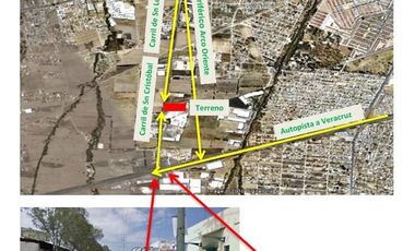 VENTA TERRENO $2,000 POR  M2. 14,785 M2.  ZONA CHACHAPA, A 1 PASO DE PARQUE INDUSTRIAL SANTA, ACCESO A AUTOPISTA Y PERIFERICO.