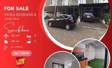🔥 TURUN HARGA! Rumah 2KT di Viola Residence, Graha Raya Dari Rp1,125M → Rp987Jt 🔥