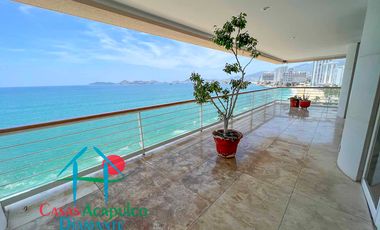 Hermoso departamento de lujo con terraza, jacuzzi y vista panorámica a la bahía de Acapulco