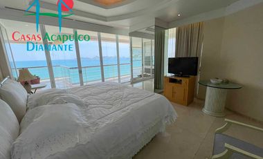 Hermoso departamento de lujo con terraza, jacuzzi y vista panorámica a la bahía de Acapulco
