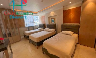 Hermoso departamento de lujo con terraza, jacuzzi y vista panorámica a la bahía de Acapulco