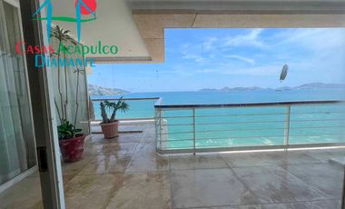 Hermoso departamento de lujo con terraza, jacuzzi y vista panorámica a la bahía de Acapulco