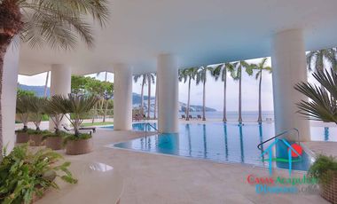 Hermoso departamento de lujo con terraza, jacuzzi y vista panorámica a la bahía de Acapulco