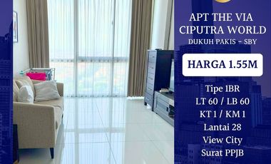 Apartemen Via Vue Ciputra World Full Furnish Siap Huni Surabaya Barat dkt Tol Mayjend
