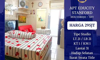 Apartemen Educity Stanford Studio Full Furnish SHM Siap Huni Langka dkt ITS Pakuwon City