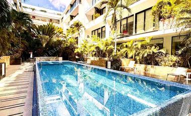 Estudio en renta centro de Playa del Carmen, alberca, gimnasio, estacionamiento,