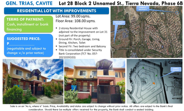 House for sale in Cavite, General Trias