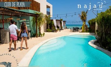 Deptos. en Playa San Benito, Yuc. en VENTA en el Km. 24.5 carretera Chicxulub Puerto - Telchac de 2 y 3 recámaras🛏️, más cuarto de servicio.