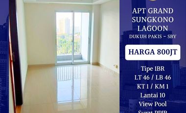 Dijual Apartemen Surabaya Pusat Barat Grand Sungkono Lagoon 1BR Akses Tol Mayjend Sungkono Satelit