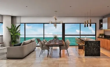 PROGRESO YUCATAN BEACHFRONT APARTMENT WITH MARINA AND PRIVATE BEACH