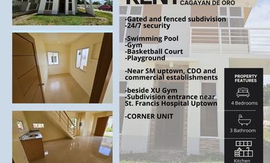 Brand New House for Rent in Uptown CDO