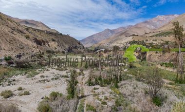 Terreno de 4.75 ha, 340 metros de orilla de río. Montegrande, Valle del Elqui. $600 mm