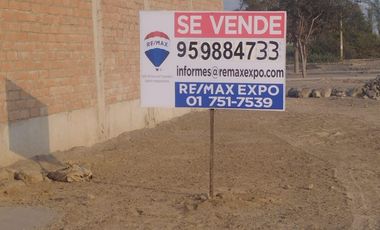 VENTA DE TERRENO CARABAYLLO 105 M2 LA ARBOLEDA 1 ETAPA