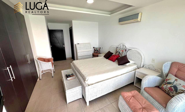 Departamento 2 dormitorios amoblado frente al mar en venta, sector playa Murciélago, Manta Ecuador