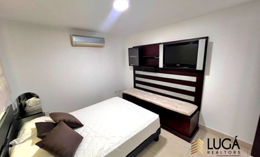 Departamento 2 dormitorios amoblado frente al mar en venta, sector playa Murciélago, Manta Ecuador