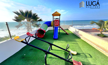 Departamento 2 dormitorios amoblado frente al mar en venta, sector playa Murciélago, Manta Ecuador