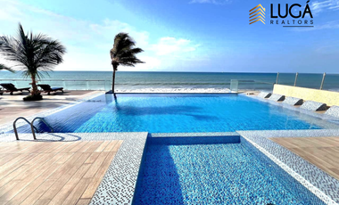 Departamento 2 dormitorios amoblado frente al mar en venta, sector playa Murciélago, Manta Ecuador