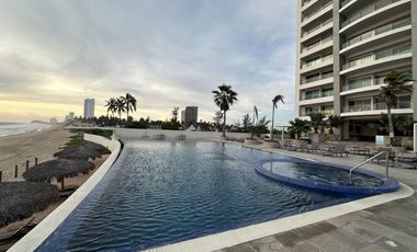 EN VENTA DEPARTAMENTO FRENTE AL MAR EN MAZATLAN DE TRES RECAMARAS (SECTOR CERRITOS) TORRE ESCONDIDO TOWER, CON ALBERCA, CANCHA DE PADEL, GYM, 193 M2