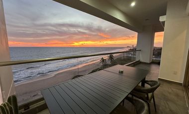 EN VENTA DEPARTAMENTO FRENTE AL MAR EN MAZATLAN DE TRES RECAMARAS (SECTOR CERRITOS) TORRE ESCONDIDO TOWER, CON ALBERCA, CANCHA DE PADEL, GYM, 193 M2