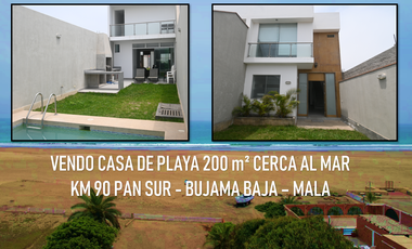 VENDO 2 CASAS DE PLAYA DE  200 M² 3 PISOS CON PISCINA, BUJAMA BAJA.