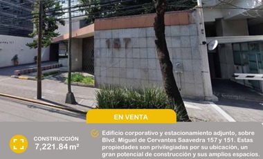 EDIFICIO CORPORATIVO Y ESTACIONAMIENTO ADJUNTO EN VENTA $590,000,000
